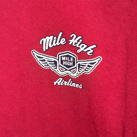 Mile High Airlines Red Medium Shirt - Picture 2 of 5
